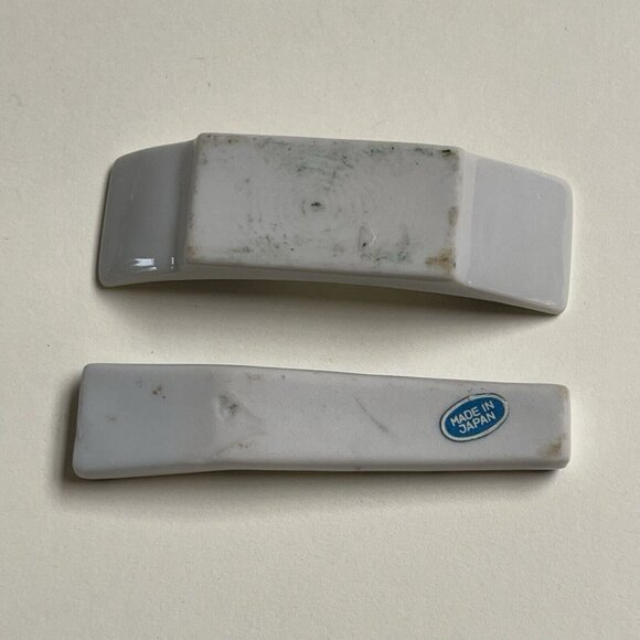 Blue Ceramic Mini Figurines Chopstick Rest Blue White Decor Beach Japan - Picture 3 of 4